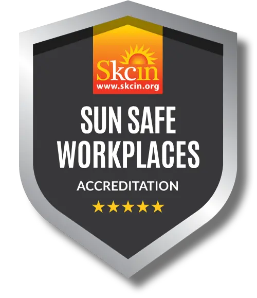 Sun Safe Workplaces shield logo