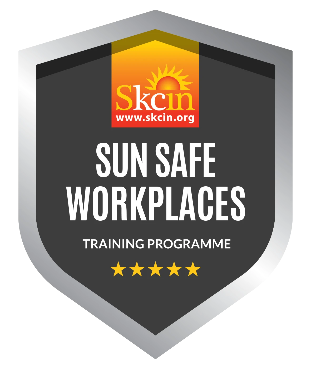 Sun Safe Workplaces shield logo